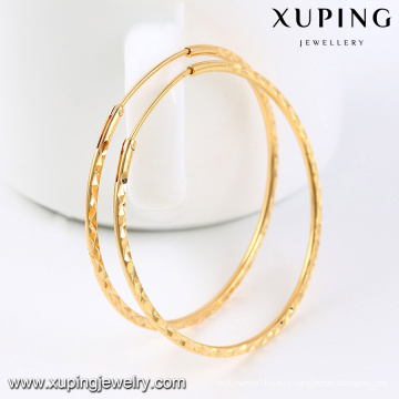 92435-Xuping красивые дамы 18k большие круглые серьги обруча